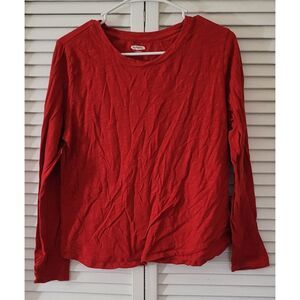 Red Long Sleeve T-Shirt Old Navy Everywear - Size L